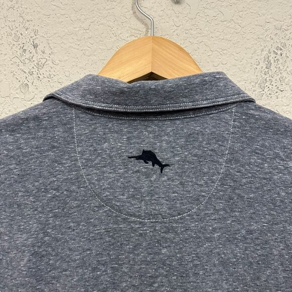 TOMMY BAHAMA Islandzone Performance Long Sleeve Polo Shirt in Heather Grey - Picture 5 of 8